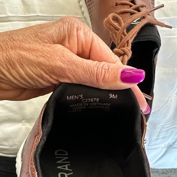 NWOB Cole Haan Brown Leather Oxford sz 9 - Picture 5 of 8